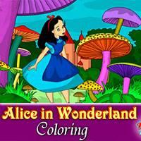 Игра Алиса в Стране Чудес: Раскраска