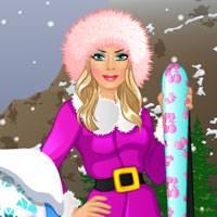 Игра Барби катается на лыжах