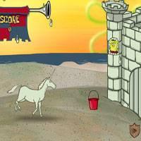 Игра Губка Боб строит замки из песка