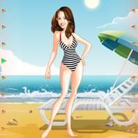 Игра Ханна Монтана и пляжный отдых онлайн