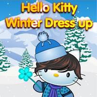 Игра Хелло Китти зимняя одевалка