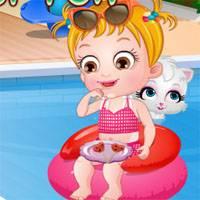 Игра Малышка Хейзел в аквапарке онлайн