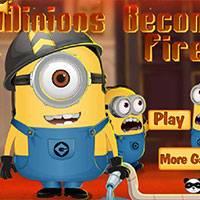Игра Миньоны пожарные