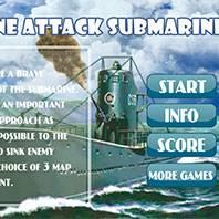Игра Морской бой: атака субмарины