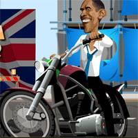 Игра Обама на мотоцикле
