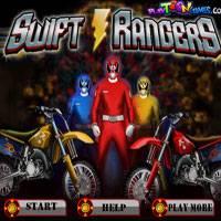 Игра Рейнджеры Самураи и опасные гонки на мотоциклах онлайн