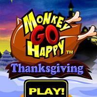 Игра Счастливая обезьянка: день Благодарения онлайн