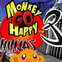 Игра Счастливая обезьянка: ниндзя онлайн
