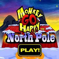 Игра Счастливая обезьянка: Северный полюс онлайн