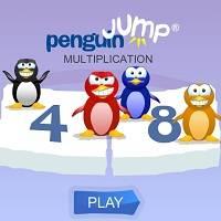 Игра Таблица умножения: соревнования пингвинов