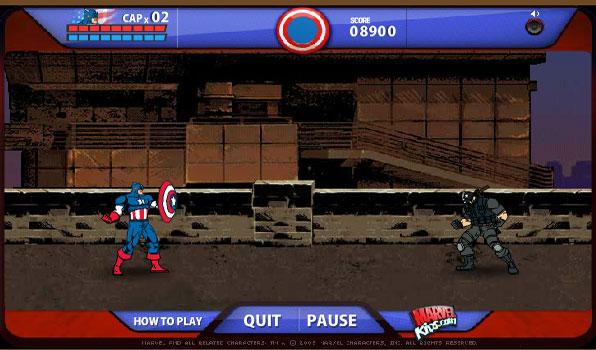 Игра мстители Капитан Америка: Красный череп с костями