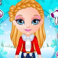 Игра Барби зимние косы онлайн