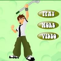 Игра Бен 10 играет в гольф онлайн