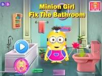 Игра Девочка миньон убирается в ванной онлайн