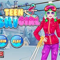 Игра Девушка лыжник онлайн