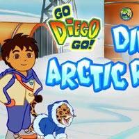 Игра Диего прыгает по льдинам онлайн