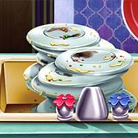 Игра Рапунцель моет посуду для девочек онлайн
