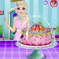Игра Готовим торт с Эльзой онлайн