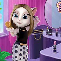 Игра Говорящий кот: макияж Анжелы онлайн