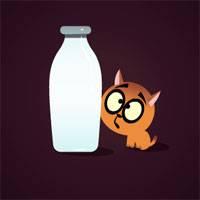 Игра Котенок ищет молоко онлайн
