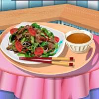 Игра Кухня Сары: Мясной салат онлайн