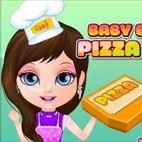 Игра Малышка Барби готовит пиццу онлайн
