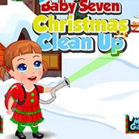 Игра Малышка севен рождественская уборка онлайн