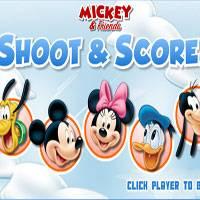 Игра Микки Маус играет в аэрохоккей онлайн
