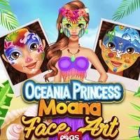 Игра Океанический фейс-арт для Моаны онлайн