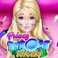 Игра Операция на горле Барби онлайн