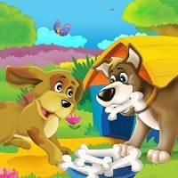 Игра Пазл для малышей 1-2 года: собачки онлайн