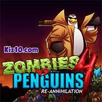 Игра Пингвины против зомби онлайн