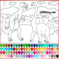 Игра Раскраска динозавры онлайн