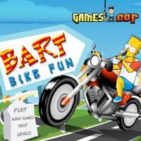 Игра Симпсоны: Барт гоняет на мотоцикле онлайн