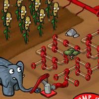 Игра Слон поливает огород онлайн