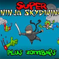 Игра Супер Ниндзя Скайдайвер Плюс Зомби онлайн