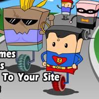Игра Супермен и Бетмен в одноколёсных гонках онлайн