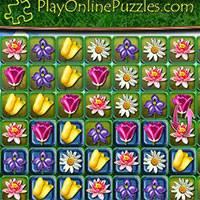 Игра Цветочная головоломка: три в ряд онлайн
