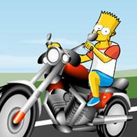 Игра Сімпсони: Барт ганяє на мотоциклі