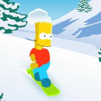 Игра Сімпсони катаються на сноуборді