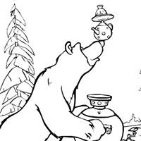 Игра Маша і Ведмідь ставлять самовар